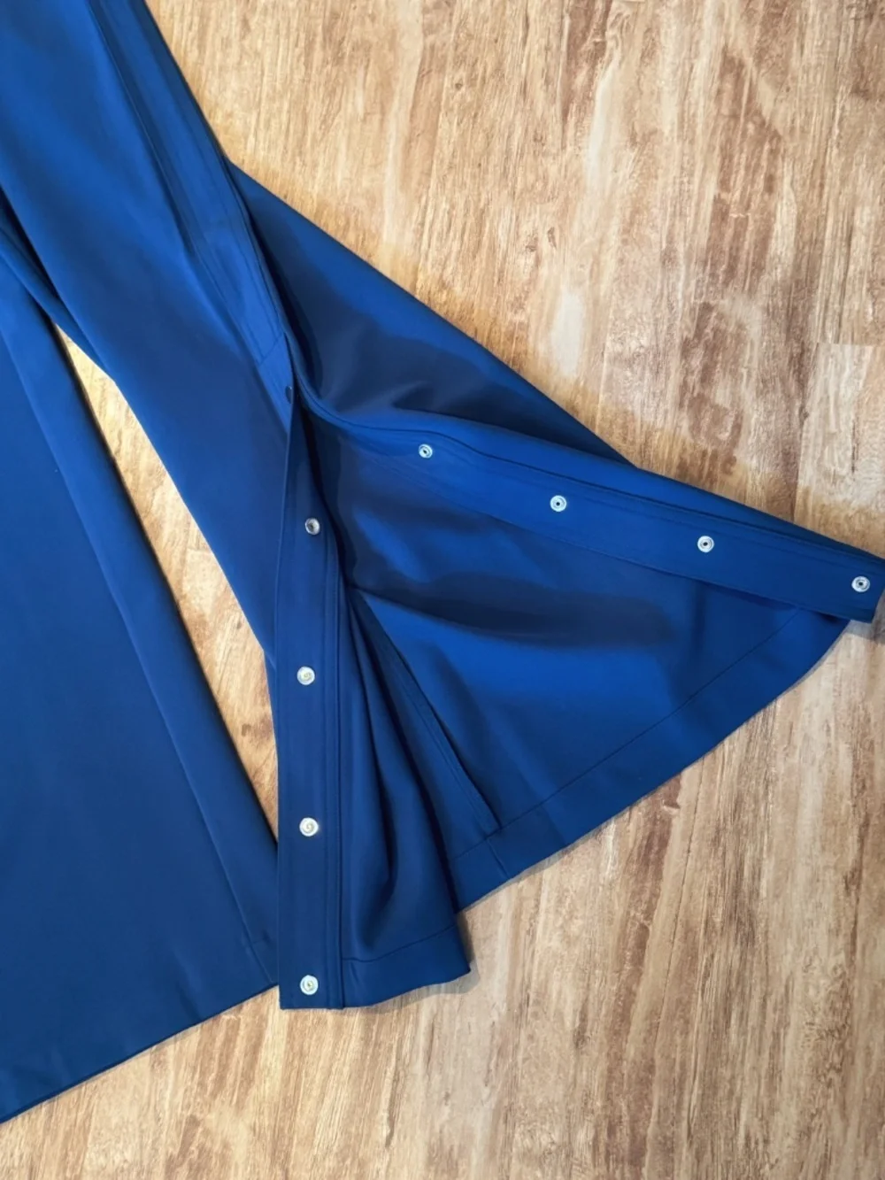 NWT Athleta MVP Wide Leg Snap Leg Pant Trouser Maritime Blue Pull On Pant Large - Picture 5 of 16
